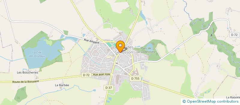 localisation de l'entreprise MONSIEUR JULIEN DAVID  LES LANDES-GENUSSON