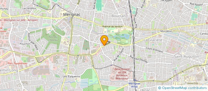 localisation de l'entreprise MONSIEUR JULIEN DAVIN  MERIGNAC