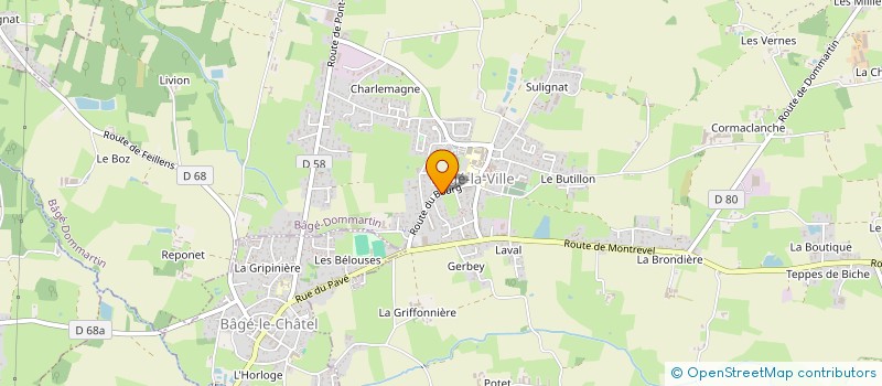 localisation de l'entreprise MONSIEUR JULIEN DE BRACO à BAGE-DOMMARTIN