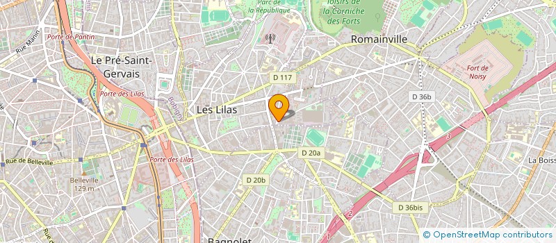 localisation de l'entreprise MONSIEUR JULIEN DEFONTAINE à LES LILAS