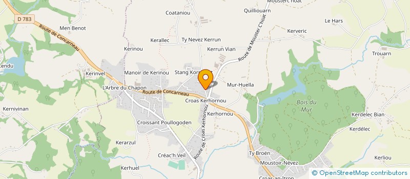 localisation de l'entreprise MONSIEUR JULIEN DELANOE  SAINT-EVARZEC