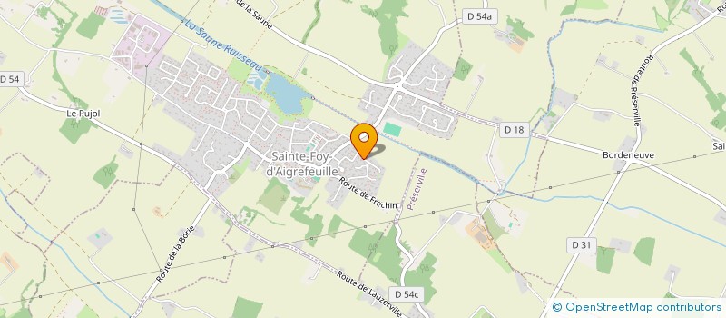 localisation de l'entreprise MONSIEUR JULIEN DELCROIX  SAINTE-FOY-D'AIGREFEUILLE
