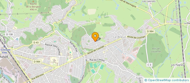 localisation de l'entreprise MONSIEUR JULIEN DELORME  LE BREUIL