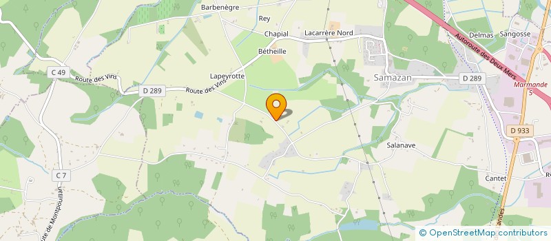 localisation de l'entreprise MONSIEUR JULIEN DESCHAMPS  SAMAZAN