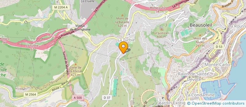 localisation de l'entreprise MONSIEUR JULIEN DI PASCALE  LA TURBIE