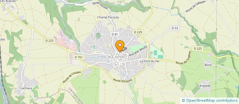 localisation de l'entreprise MONSIEUR JULIEN DONET  VIC-LE-COMTE