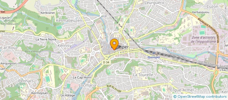 localisation de l'entreprise MONSIEUR JULIEN DORVAL à QUIMPER