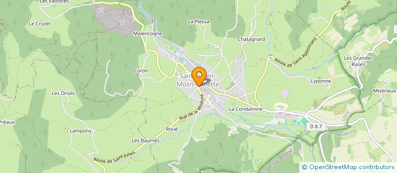 localisation de l'entreprise MONSIEUR JULIEN DOURIN  SAINT-JULIEN-MOLIN-MOLETTE