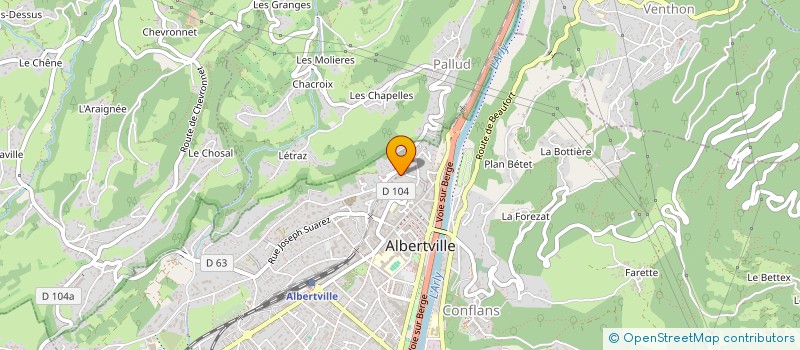 localisation de l'entreprise MONSIEUR JULIEN DUCHENAUD  ALBERTVILLE