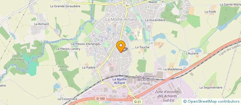 localisation de l'entreprise MONSIEUR JULIEN DUDIT à LES ACHARDS