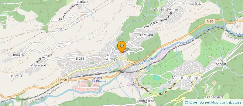 localisation de l'entreprise MONSIEUR JULIEN DUQUENNOY à AIME-LA-PLAGNE