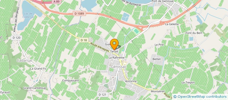 localisation de l'entreprise MONSIEUR JULIEN DUVAL  GENISSAC