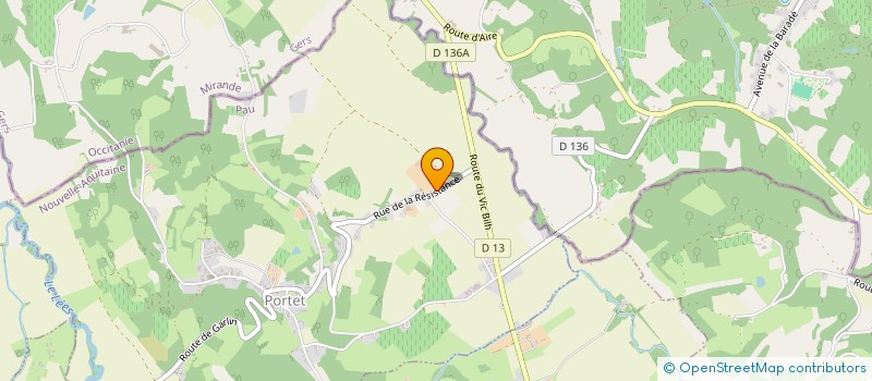 localisation de l'entreprise MONSIEUR JULIEN ESPAGNET  PORTET
