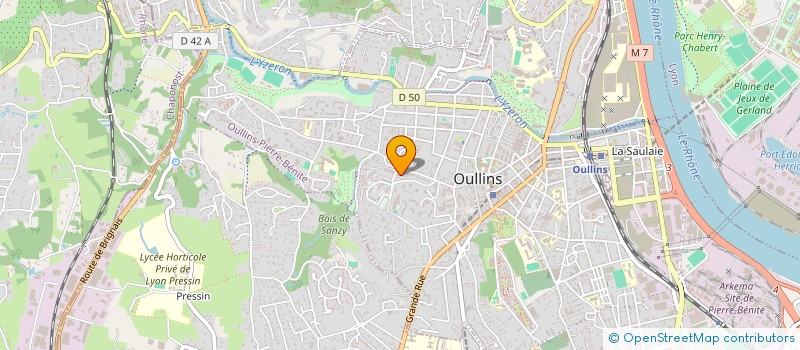 localisation de l'entreprise MONSIEUR JULIEN FAIVRE  OULLINS-PIERRE-BENITE