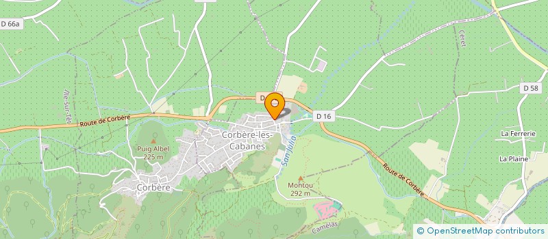 localisation de l'entreprise MONSIEUR JULIEN FERREIRA DA CUNHA  CORBERE-LES-CABANES
