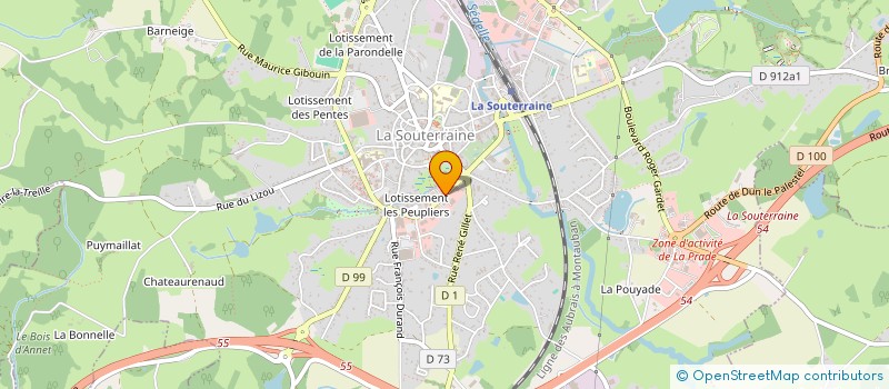 localisation de l'entreprise MONSIEUR JULIEN FICK à LA SOUTERRAINE