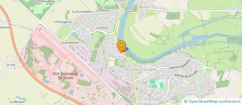 localisation de l'entreprise MONSIEUR JULIEN FONTENEAU  MONTREUIL-JUIGNE