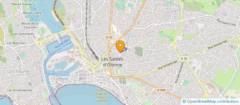 localisation de l'entreprise MONSIEUR JULIEN FOUAUX à LES SABLES D'OLONNE