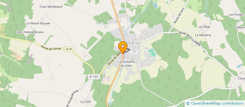 localisation de l'entreprise MONSIEUR JULIEN FOUQUET  DIGNAC