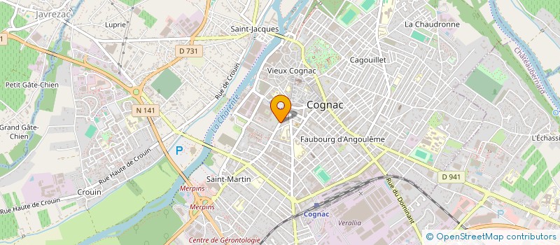 localisation de l'entreprise MONSIEUR JULIEN FREJAVILLE à COGNAC