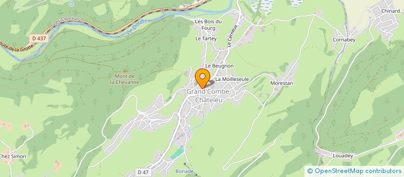 localisation de l'entreprise MONSIEUR JULIEN FRISETTI  GRAND'COMBE-CHATELEU