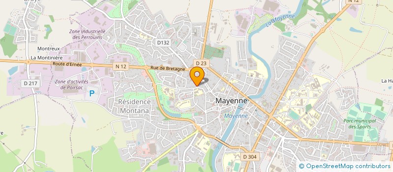 localisation de l'entreprise MONSIEUR JULIEN FRITEAU  MAYENNE