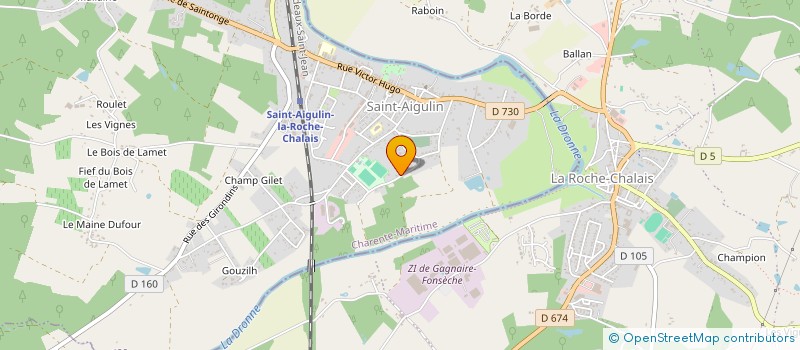 localisation de l'entreprise MONSIEUR JULIEN GAGNERE  SAINT-AIGULIN