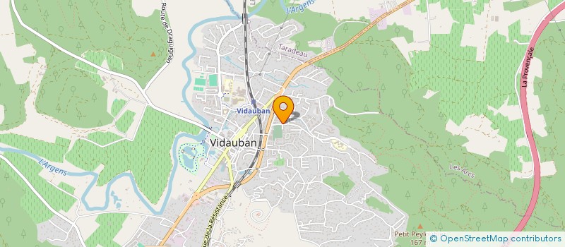 localisation de l'entreprise MONSIEUR JULIEN GALAVAUX  VIDAUBAN
