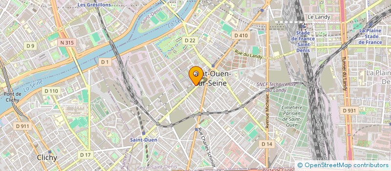 localisation de l'entreprise MONSIEUR JULIEN GALLET  SAINT-OUEN-SUR-SEINE