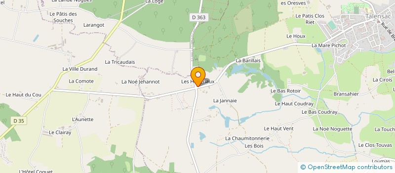 localisation de l'entreprise MONSIEUR JULIEN GANUCHAUD  TALENSAC