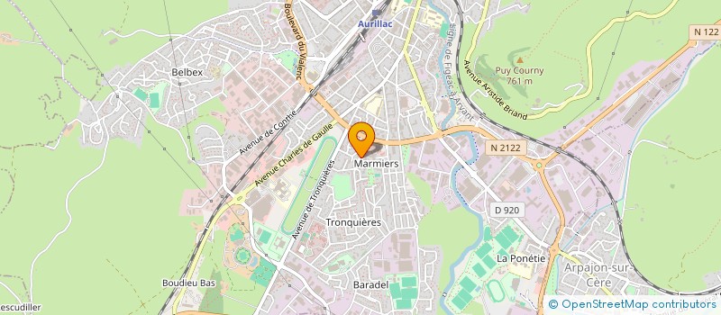 localisation de l'entreprise MONSIEUR JULIEN GIBERT à AURILLAC
