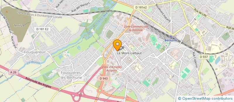 localisation de l'entreprise MONSIEUR JULIEN GODART  BETHUNE