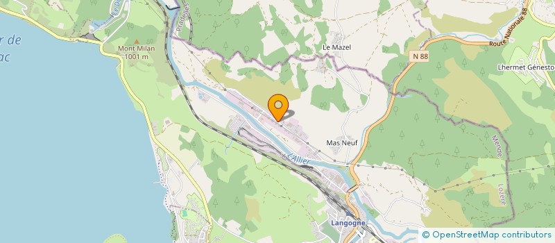 localisation de l'entreprise MONSIEUR JULIEN GONY  LANGOGNE