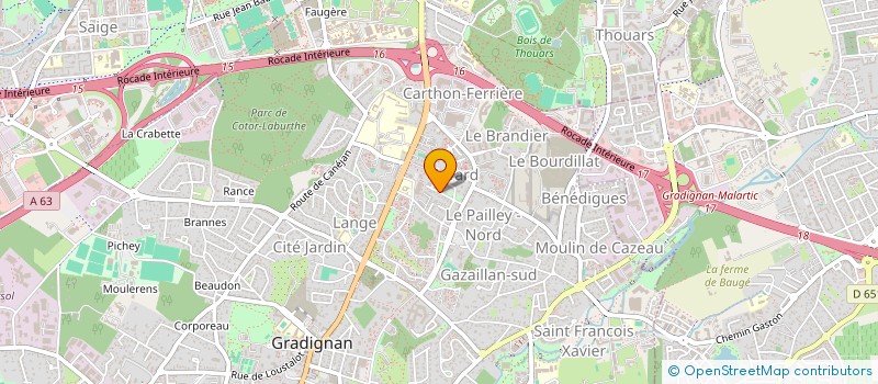 localisation de l'entreprise MONSIEUR JULIEN GOURDON  GRADIGNAN