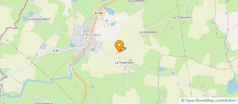 localisation de l'entreprise MONSIEUR JULIEN GRAVET  LE BUSSEAU