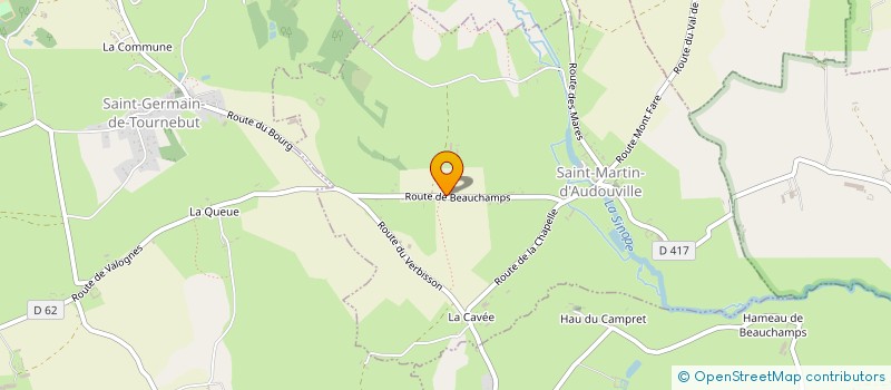 localisation de l'entreprise MONSIEUR JULIEN GUEZET  SAINT-MARTIN-D'AUDOUVILLE