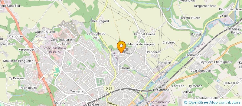 localisation de l'entreprise MONSIEUR JULIEN GUILLON  PLOUEDERN