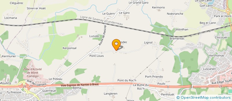 localisation de l'entreprise MONSIEUR JULIEN GUILLOUX  PLOEREN