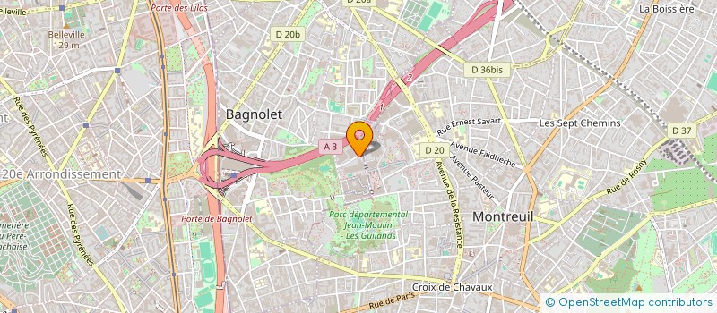 localisation de l'entreprise MONSIEUR JULIEN HAUTIER à BAGNOLET