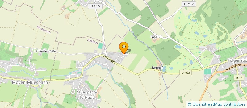 localisation de l'entreprise MONSIEUR JULIEN HIRSCHLER  MUESPACH-LE-HAUT