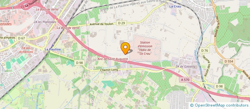 localisation de l'entreprise MONSIEUR JULIEN HUBERT  LA CRAU