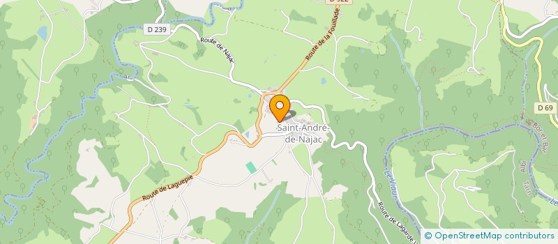 localisation de l'entreprise MONSIEUR JULIEN HUGOUNET  SAINT-ANDRE-DE-NAJAC