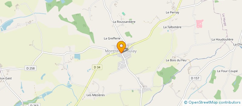 localisation de l'entreprise MONSIEUR JULIEN HUTEAU  MONTREUIL-POULAY