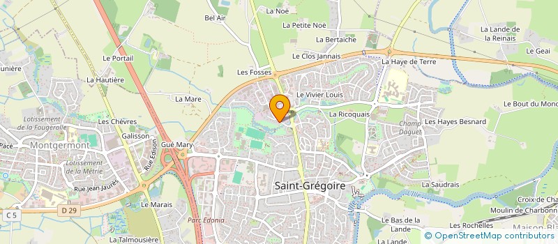 localisation de l'entreprise MONSIEUR JULIEN JACQUELINET  SAINT-GREGOIRE