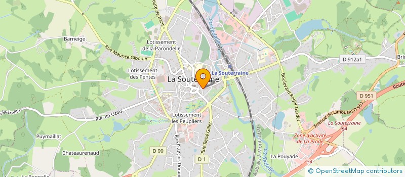 localisation de l'entreprise MONSIEUR JULIEN JACQUES à LA SOUTERRAINE