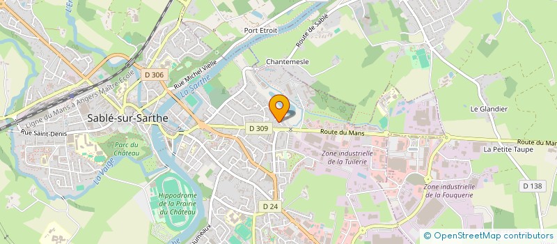 localisation de l'entreprise MONSIEUR JULIEN JOLY  SABLE-SUR-SARTHE