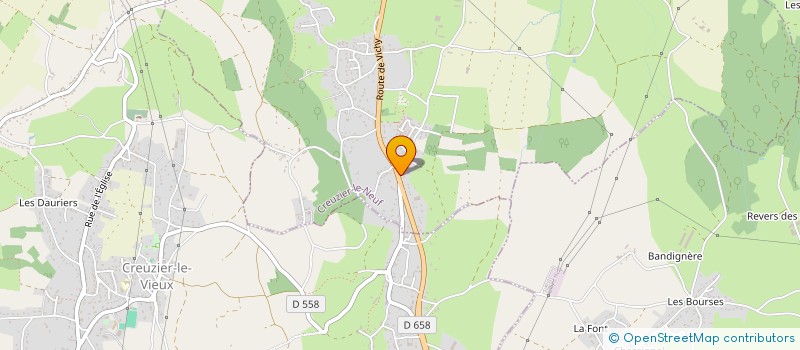 localisation de l'entreprise MONSIEUR JULIEN JORGE  CREUZIER-LE-NEUF