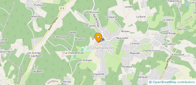 localisation de l'entreprise MONSIEUR JULIEN LABARDE à CHAMPCEVINEL