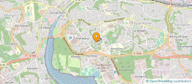 localisation de l'entreprise MONSIEUR JULIEN LABBAN  QUIMPER