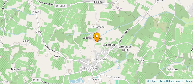 localisation de l'entreprise MONSIEUR JULIEN LACOSTE  VILLEGOUGE